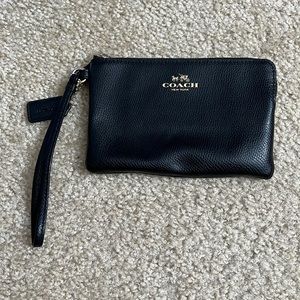 Coach black wristlet